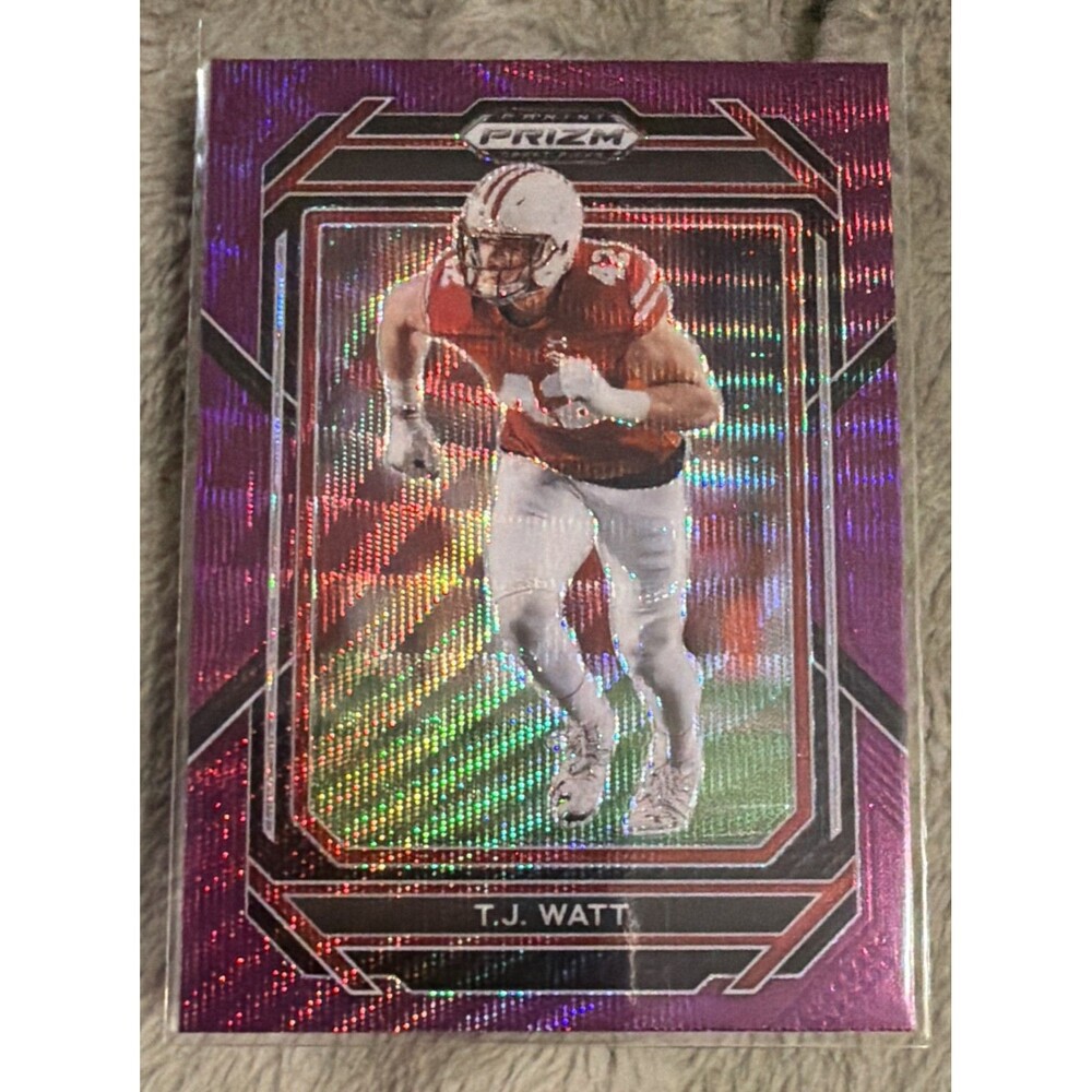 2023 Panini Prizm Draft Picks - T.J. Watt #90 Purple Wave Prizm